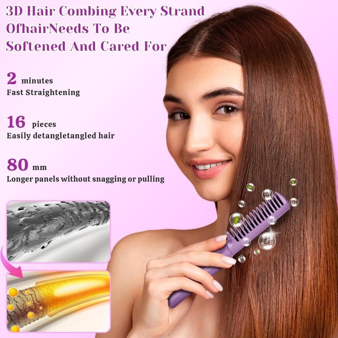 Portable Mini Hair Straightener — Cordless, Rechargeable, Adjustable