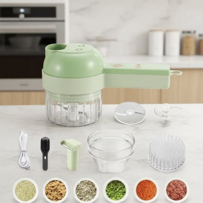 4 in 1 Portable Electric Vegetable Cutter Set