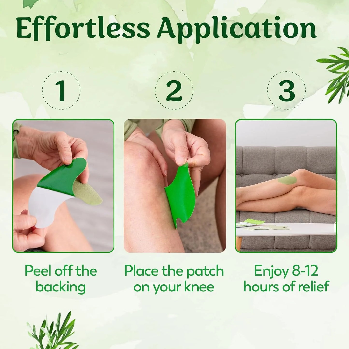 Natural Herbal Knee Relief Patches – Pack of 10