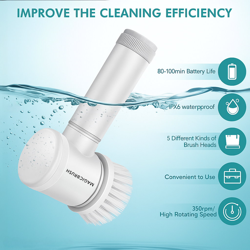 MagicBrush 5 in 1 electric scrubber